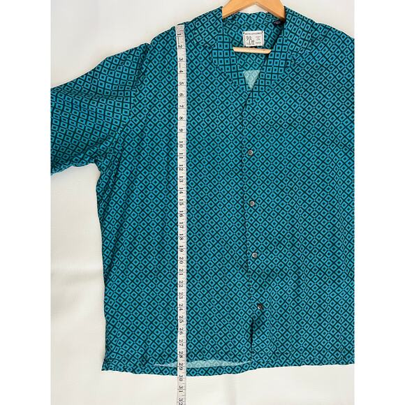 Reyn Spooner Japanese spun‎ rayon button up shirt geometric men’s size XL - Picture 6 of 7